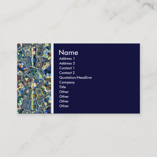 テクスチャトーン(青い抽象芸術池) - II 名刺 (正面)