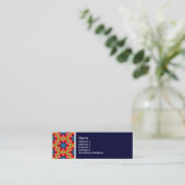 テクスチャトーン – Terrazzo Pattern 04 -深いネイビー スキニー名刺 (スタンド正面)