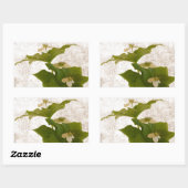 テクスチャドッグウッドバンチベリー 長方形シール (シート)