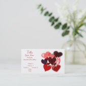 テクスチャハートコラージュ 名刺 (スタンド正面)