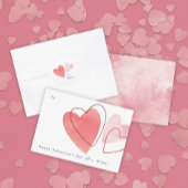 テクスチャハート教室バレンタインデーカード ノートカード