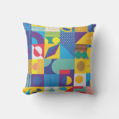 テクスチャバックグラウンドデザイン（ジオメトリックパターン） クッション (正面)