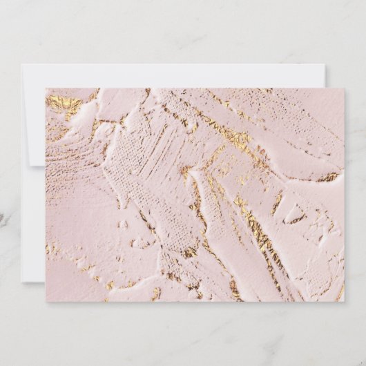 テクスチャバラフェイク金ゴールド箔結婚式招待状 招待状 (裏面)