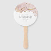 テクスチャバラフェイク金ゴールド結婚箔 ハンドファン (正面)