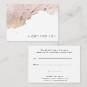 テクスチャバラ金ゴールドフェイクフォイルのギフト証明書 名刺 (正面/裏面)