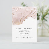 テクスチャバラ金ゴールドフォイル写真Save The Date 招待状 (スタンド正面)