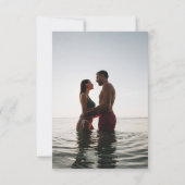 テクスチャバラ金ゴールドフォイル写真Save The Date 招待状 (裏面)