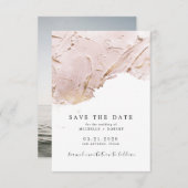 テクスチャバラ金ゴールドフォイル写真Save The Date 招待状 (正面/裏面)