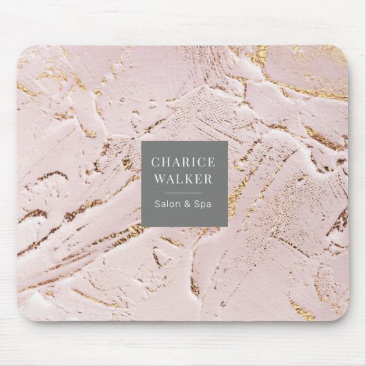 テクスチャバラ金ゴールドモダンモノグラムマウスパッド マウスパッド (正面)