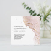 テクスチャバラ金ゴールドモダン結婚式招待状 招待状 (スタンド正面)