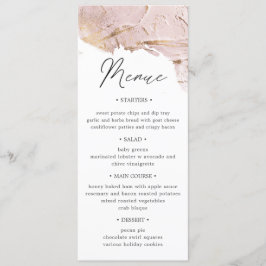 テクスチャバラ金ゴールド結婚のディナーメニュー招待状 招待状