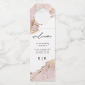 テクスチャバラ金ゴールド結婚のボトルハンガーラベル ボトルネックタグ (正面)