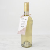 テクスチャバラ金ゴールド結婚のボトルハンガーラベル ボトルネックタグ (アングル)