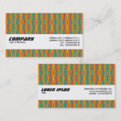 テクスチャバンド – オレンジと緑のパターン 名刺 (正面/裏面)