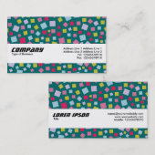 テクスチャバンド – カスケーディングカラー – ティール（緑がかった色）006666 名刺 (正面/裏面)