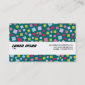 テクスチャバンド – カスケーディングカラー – ティール（緑がかった色）006666 名刺 (裏面)