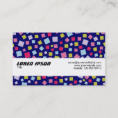 テクスチャバンド – カスケーディングカラー – 青00066 名刺 (裏面)