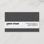 テクスチャバンド – ダークグレーエンボステクスチャ 名刺 (裏面)
