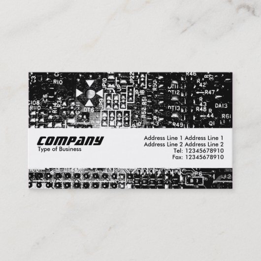 テクスチャバンド – 回路 名刺 (正面)