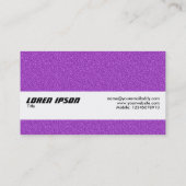 テクスチャバンド – 紫のエンボステクスチャ 名刺 (裏面)