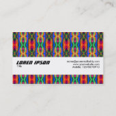 テクスチャバンド – 銀河間タータンチェック 名刺 (裏面)