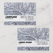 テクスチャバンド – 雪の枝 名刺 (正面/裏面)