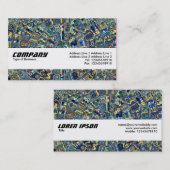 テクスチャバンド – 青い抽象芸術池 名刺 (正面/裏面)