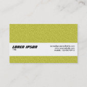 テクスチャバンド – 黄色のエンボステクスチャ 名刺 (裏面)