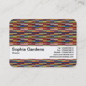 テクスチャバンドV2 -カラフルストライプ値 名刺 (裏面)