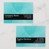 テクスチャバンドV2 – シアンカーブ 名刺 (正面/裏面)