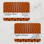 テクスチャバンドV2 – ハニカム透視投影(オレンジ) 名刺 (正面/裏面)