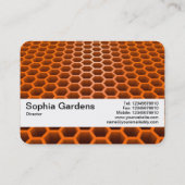 テクスチャバンドV2 – ハニカム透視投影(オレンジ) 名刺 (裏面)