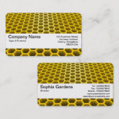 テクスチャバンドV2 – ハニカム透視投影（オレンジ） 名刺 (正面/裏面)