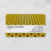 テクスチャバンドV2 – ハニカム透視投影（オレンジ） 名刺 (裏面)