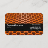 テクスチャバンドV2 – ハニカム透視投影(オレンジ) 名刺 (裏面)