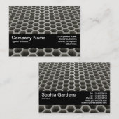 テクスチャバンドV2 – ハニカム透視投影（暖） 名刺 (正面/裏面)