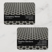 テクスチャバンドV2 – ハニカム透視投影（暖） 名刺 (正面/裏面)