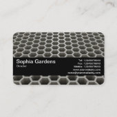 テクスチャバンドV2 – ハニカム透視投影(暖) 名刺 (裏面)