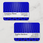 テクスチャバンドV2 – ハニカム透視投影（青） 名刺 (正面/裏面)