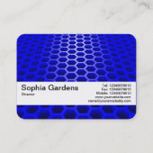 テクスチャバンドV2 – ハニカム透視投影（青） 名刺 (裏面)