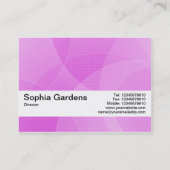 テクスチャバンドV2 – 紫色のカーブ 名刺 (裏面)