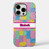 テクスチャパステルジオメトリック抽象芸術頭が切れる電話 Case-Mate iPhoneケース (裏面)