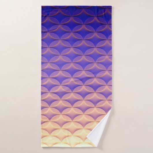 テクスチャパターンブルー黄色トレンディー バスタオル (バスタオル)