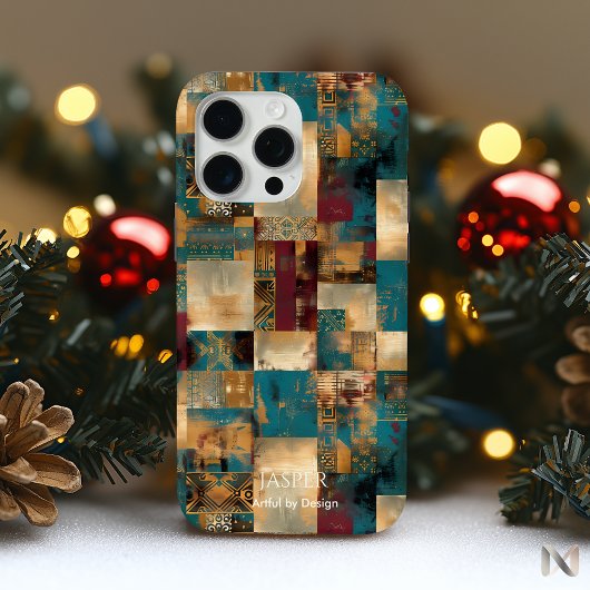 テクスチャパッチワークチャーム素朴 – 巧妙なデザイン Case-Mate iPhoneケース