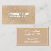 「テクスチャパーソナライズされた紙」（アメリカ） 名刺 (正面/裏面)