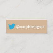 「テクスチャパーソナライズされた紙」 Twitter スキニー名刺 (裏面)