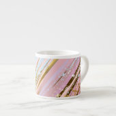 テクスチャピンクの背景 エスプレッソカップ (正面右)