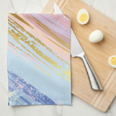 テクスチャピンクの背景 キッチンタオル (四つ折り)