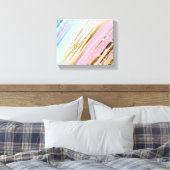 テクスチャピンクの背景 キャンバスプリント (インサイチュ (寝室))