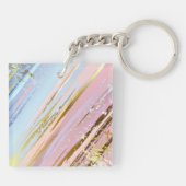 テクスチャピンクの背景 キーホルダー (裏面)